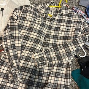 Jachs Men's Long Sleeve Button Down Plaid Flannel Shirt Jacket Size Large